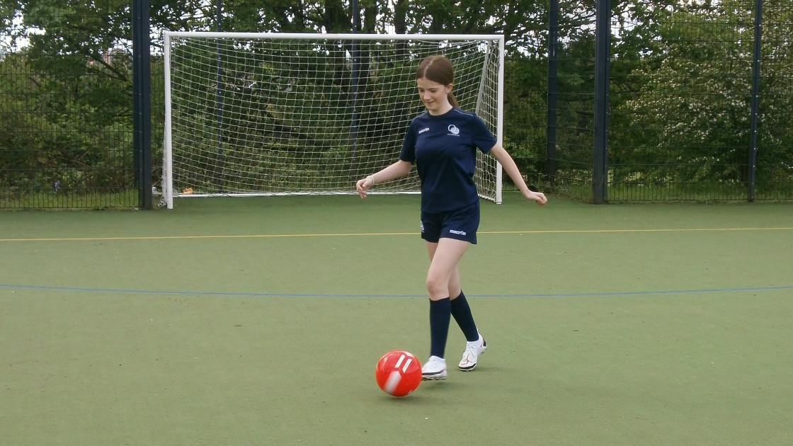 Practicing close control of the ball