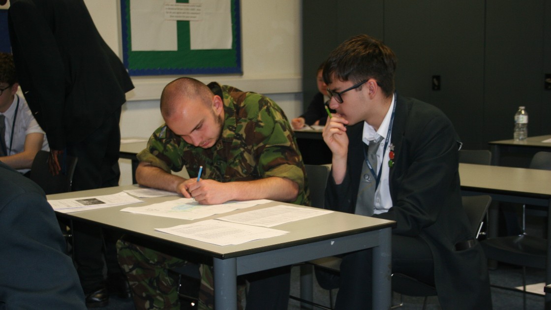 Students thoughtfully plot the next move in their revision