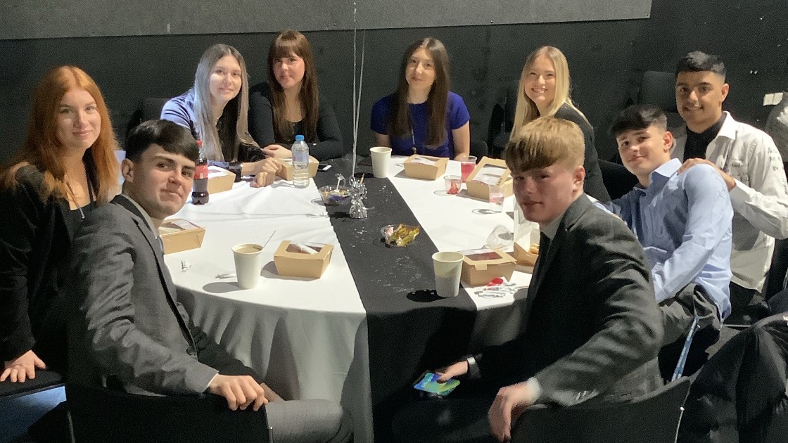 Year 13 enjoying their Afternoon Tea inspired refreshments