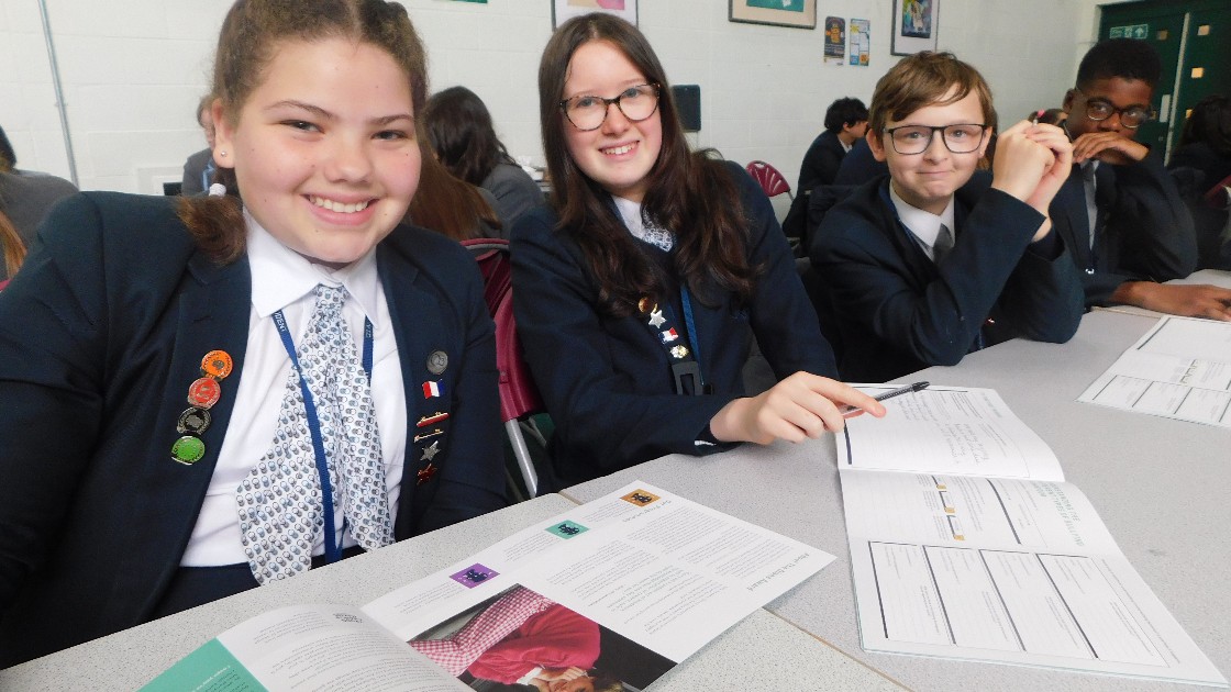 Students completed activities in their workbooks.