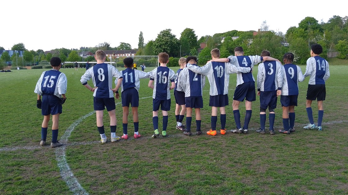 The team lined up watching the penalty takers