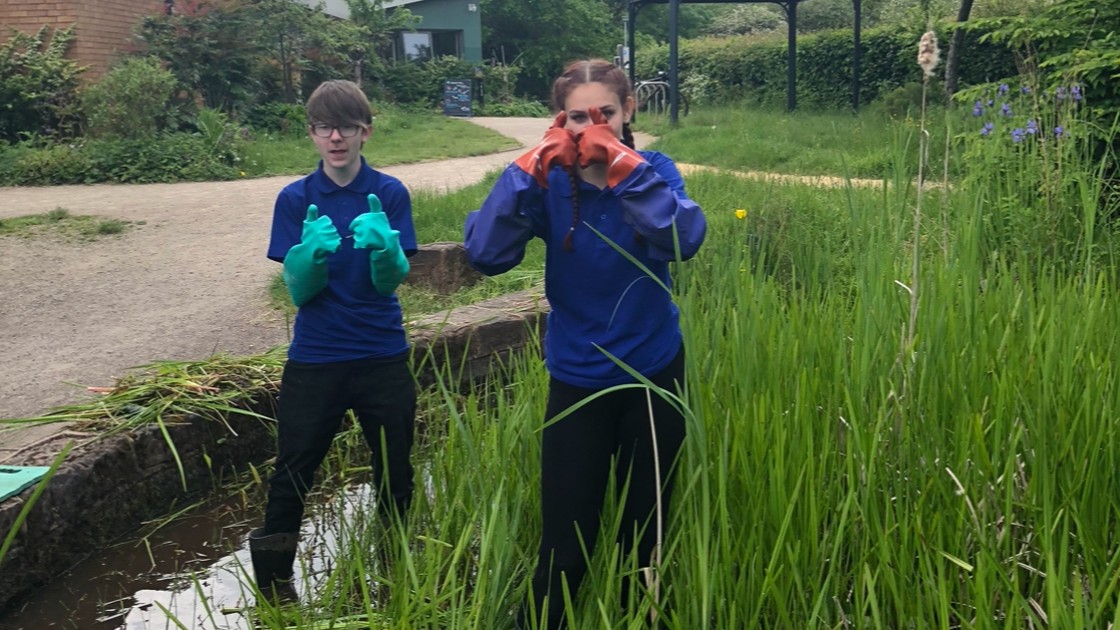 Pond dipping in the pond!