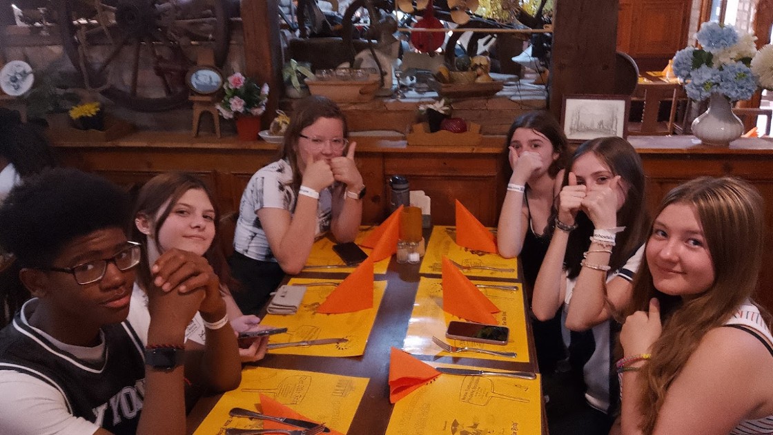 Dining at a traditional restaurant!