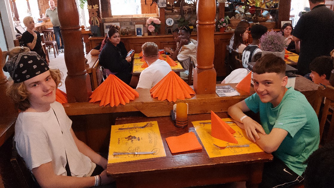 Dining at a traditional restaurant!
