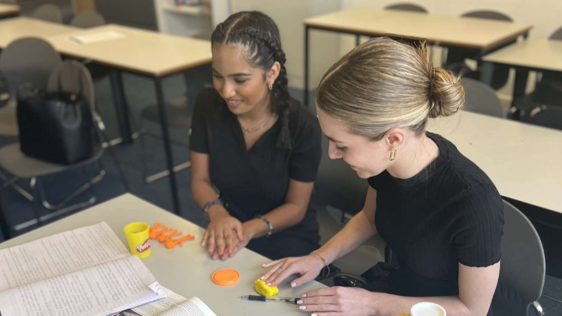 A Level Students using their high level thinking skills