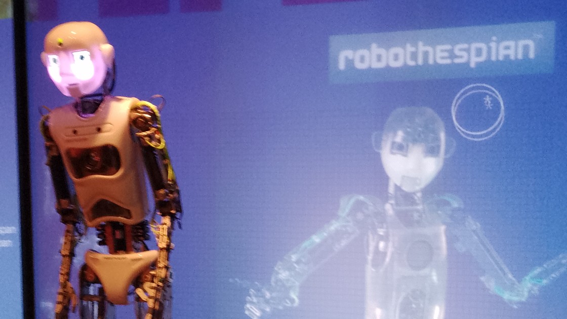 Students were also able to play with the interactive robot.
