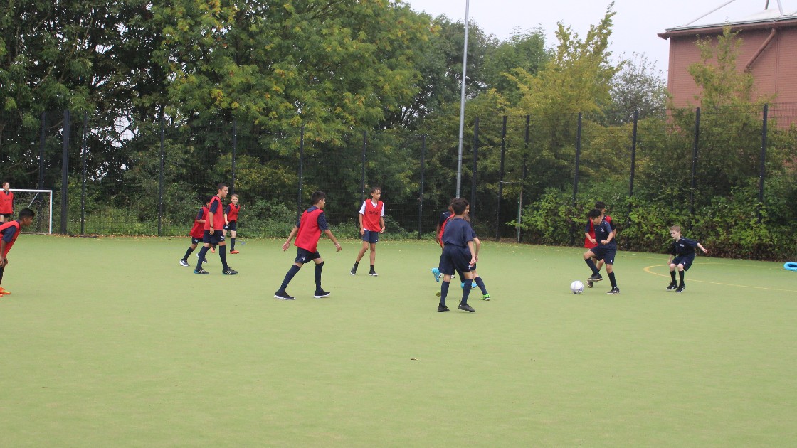 Year 7 boys had a great time in their football trials