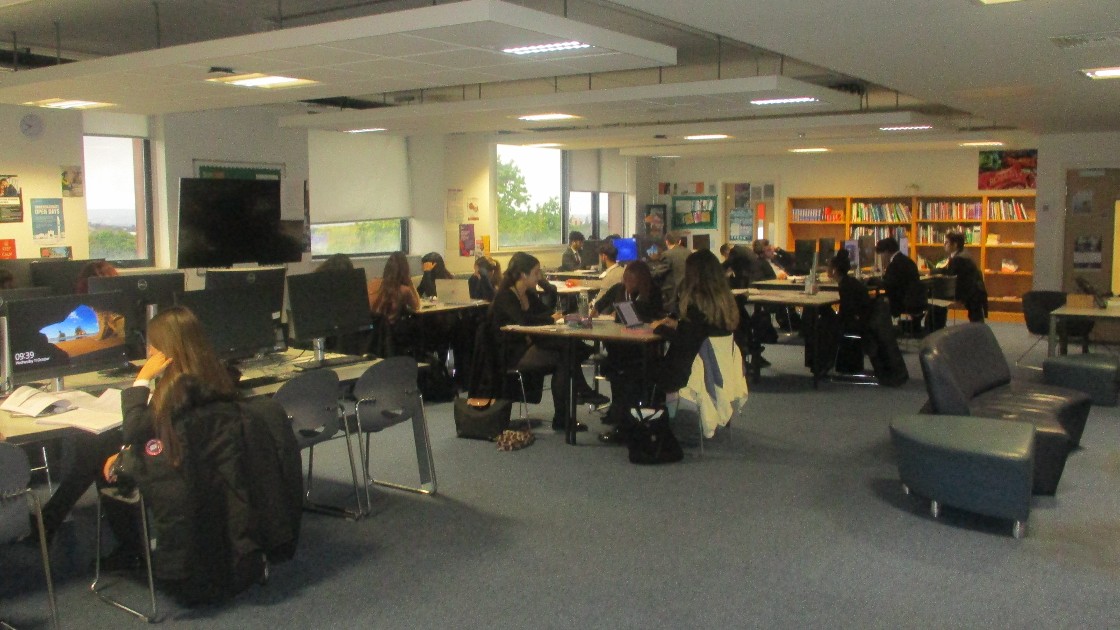 Students in the A Level Study Room