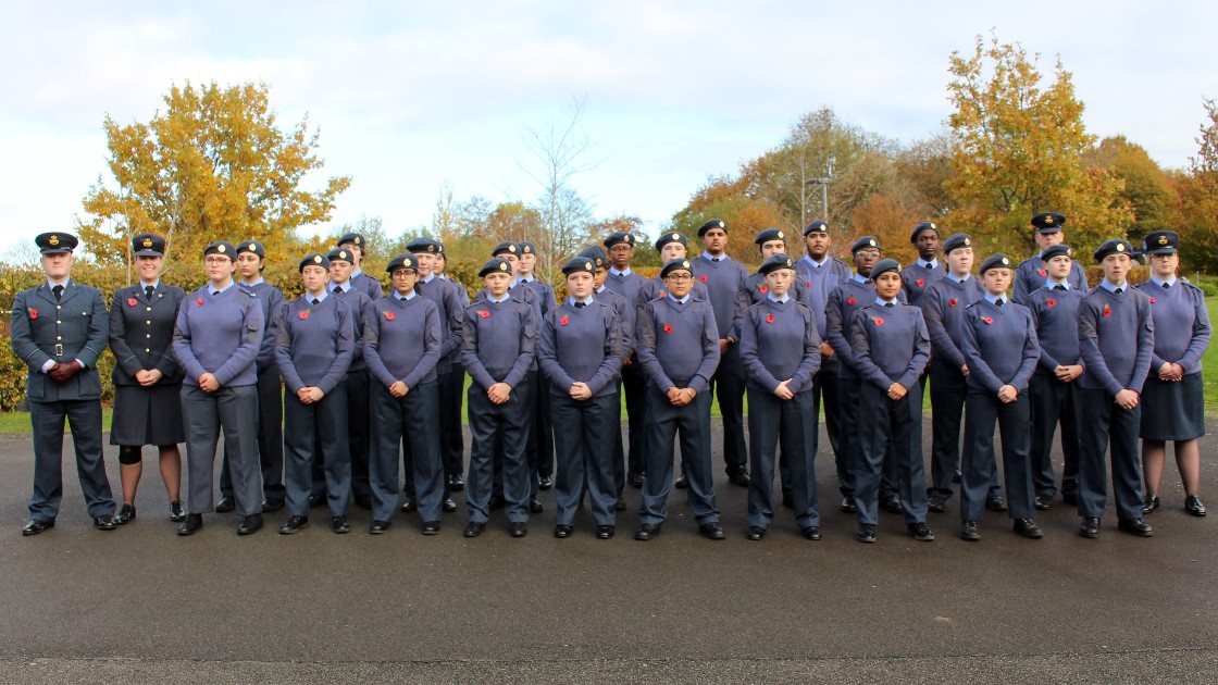 Cadets and staff of the RAF Contingent