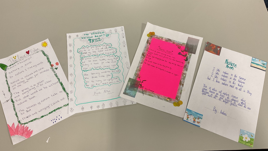 Image of students' poems