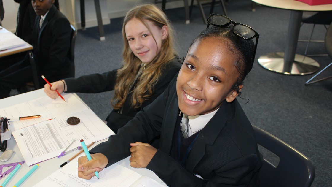 Year 7 students analysing the similarities