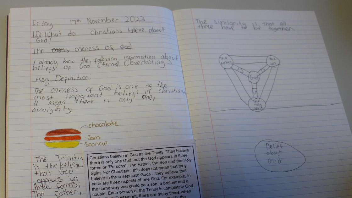Students were able to compare the Trinity and a Jaffa cake