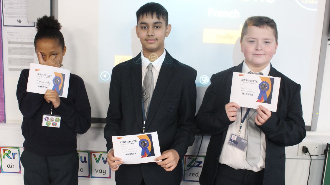 These students are proud of their scores and are celebrating