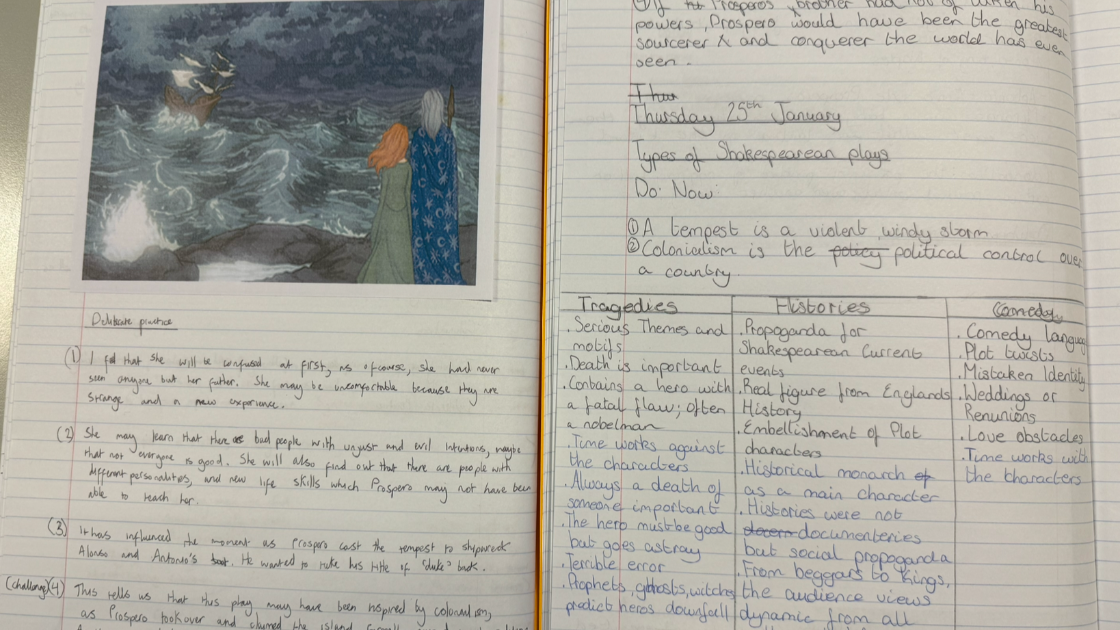 Photo of students work