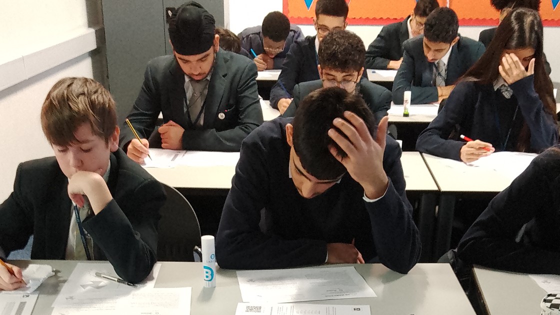 Multiple students sitting the challenge