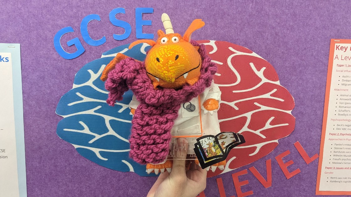 Zog inspects the Psychology displays