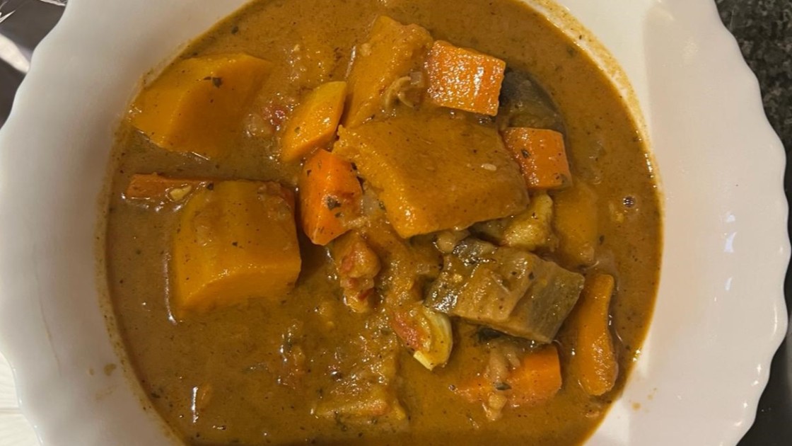 A dish of Spicy Vegetable Casserole
