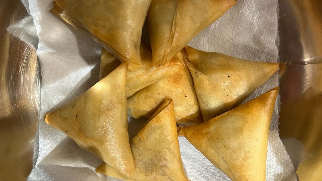A selection of samosas.