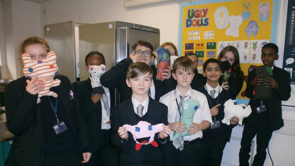 Students showcasing their final product.