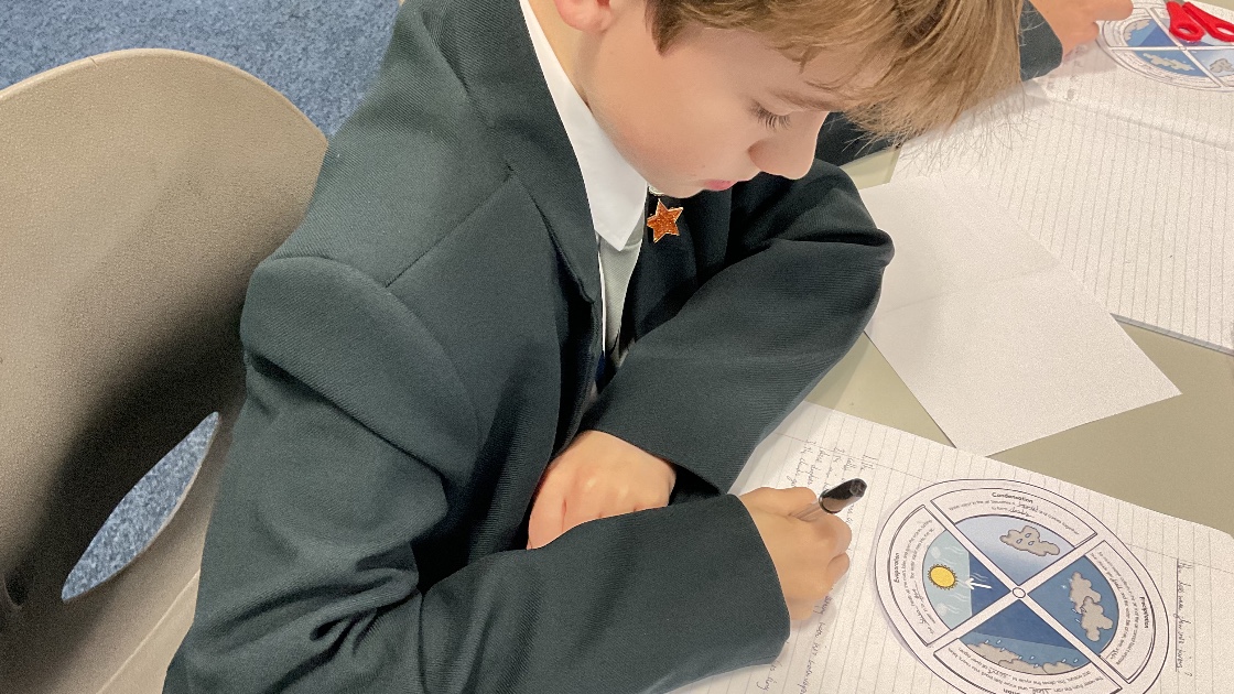 A make student writing
