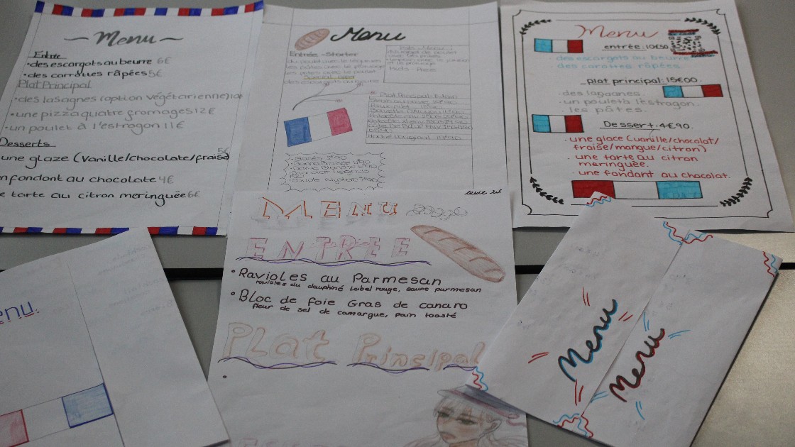 Beautiful artistic menu