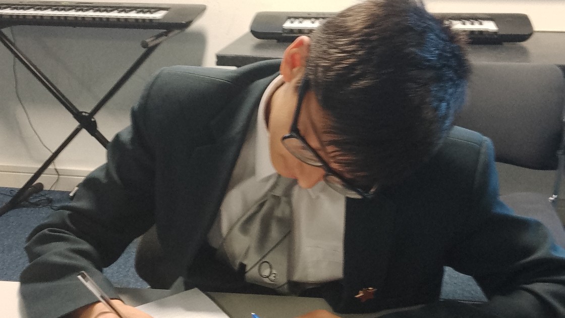 Working hard in the lesson