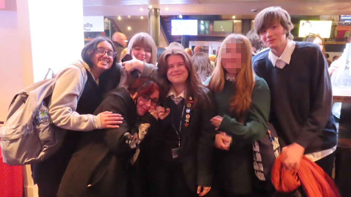 Students inside the theatre.