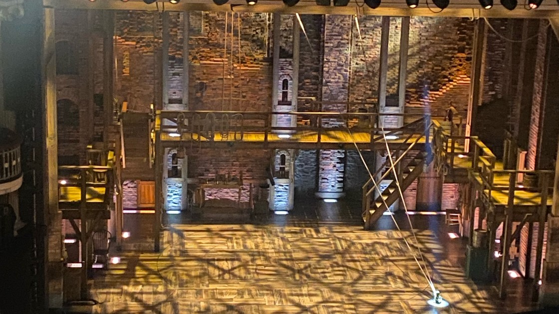 The stage for 'Hamilton'