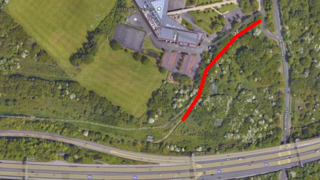 Map of the footpath that will be closed