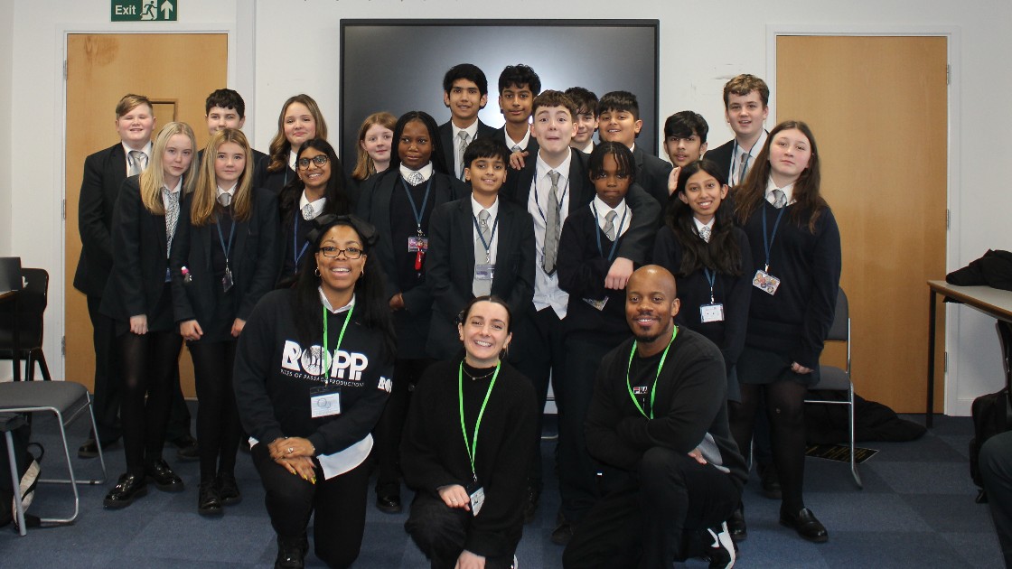 R.O.P.P Team and Year 8 Students In A Workshop
