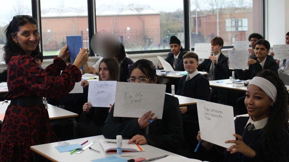 Miss Nicklin and 11R/Bn1 showcasing their ideas