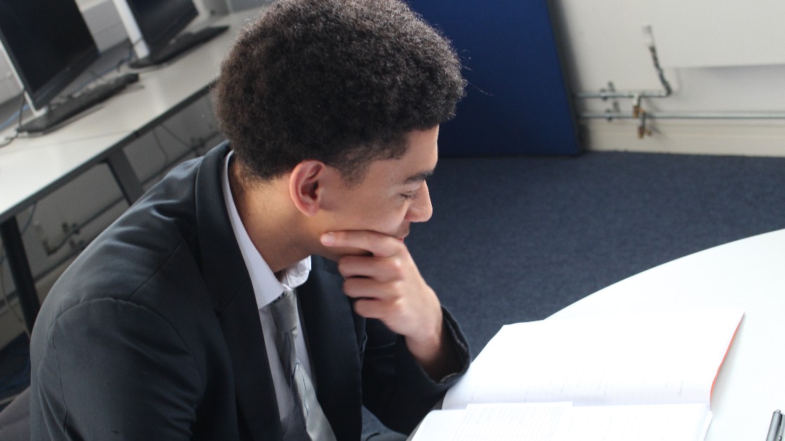 Jody revising for his mock exams