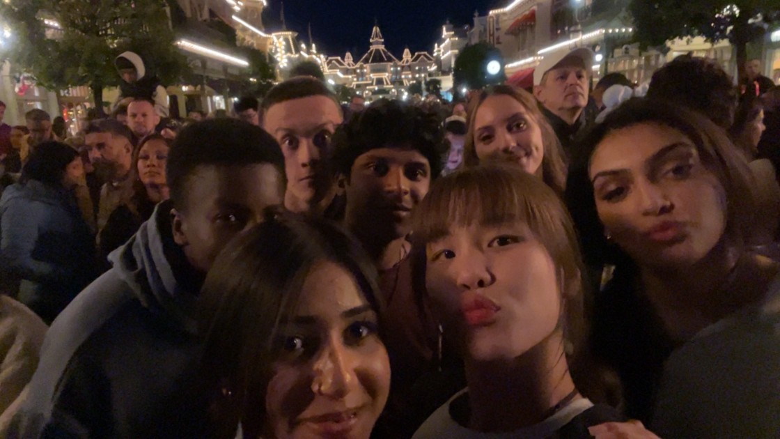 A group of students taking a selfie