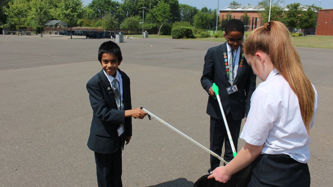 Students taking pride in the environment